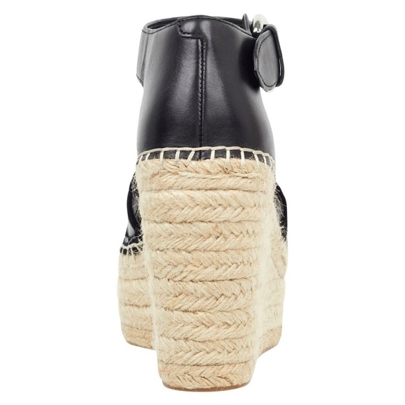 Adalla Platform Espadrille Wedge Sandal Black 10 - Picture 15 of 16